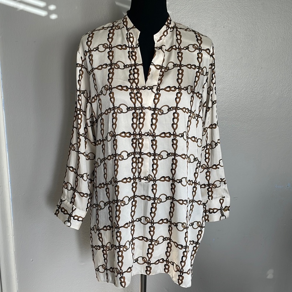 Zara satin chain design blouse